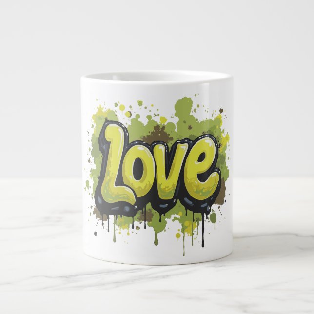 Graffiti Field of Endless Love Giant Coffee Mug (Front)
