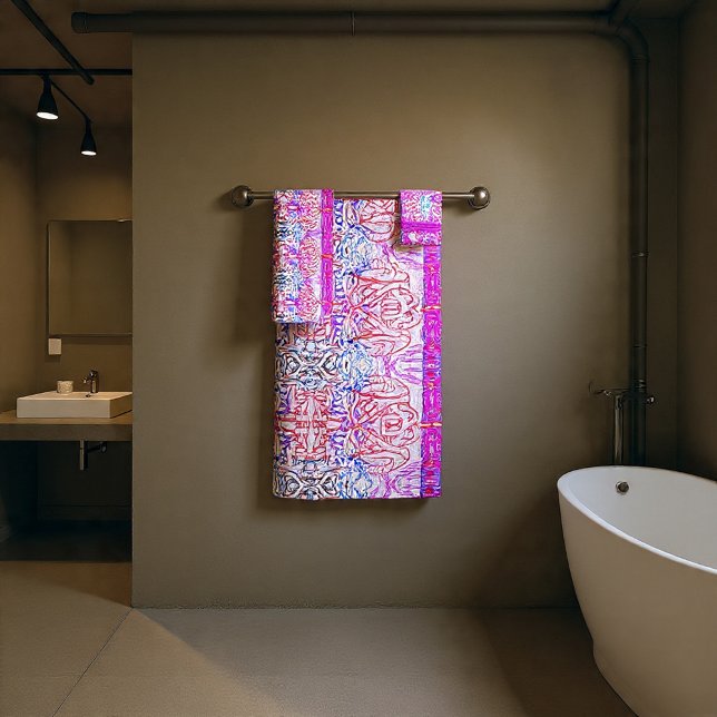 Graffiti Flower Bath Towel Set (Creator Uploaded)