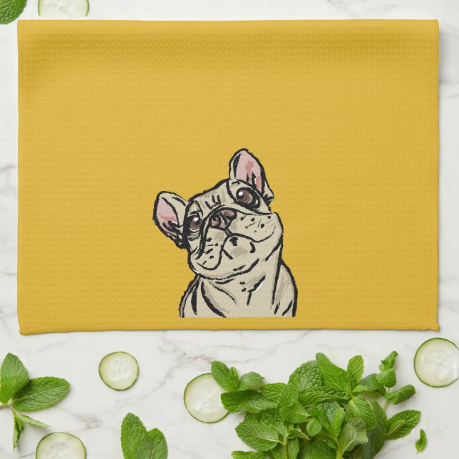 Graffiti French bulldog Kitchen Towel (Folded)