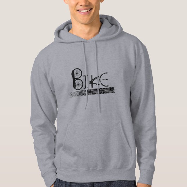 Graffiti from Bike Parts with Tire Tracks Hoodie (Front)