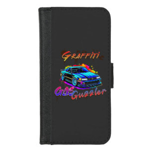 GRAFFITI GAS GUZZLER - DRIFT CAR iPhone 8/7 WALLET CASE