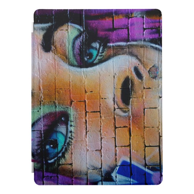 Graffiti Girl Purple Blue Pretty Eyes iPad Pro Cover (Front)