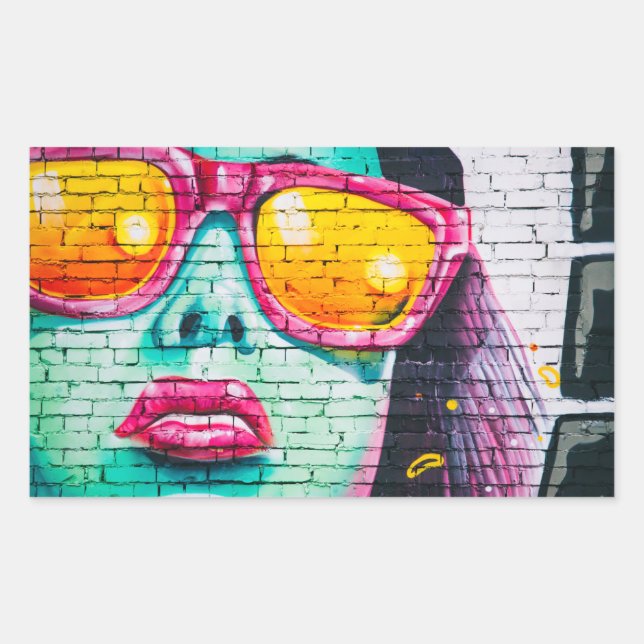 Graffiti girl sticker (Front)