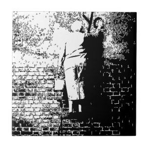 Graffiti Grandma Ceramic Tile