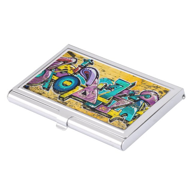 Graffiti, Grundarfjordur, Iceland Business Card Case (Front)