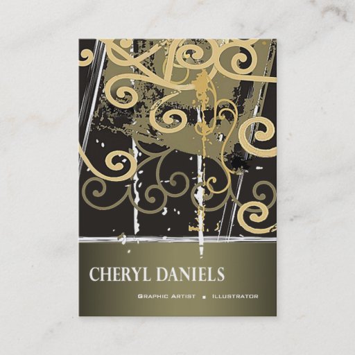 Customizable Graffiti Grunge Graphic Artist Illustrator Business Card