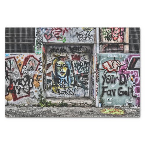 Graffiti Grunge Urban Street Wall Art Tissue Paper