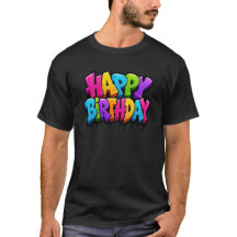 Graffiti happy birthday colorful lettering