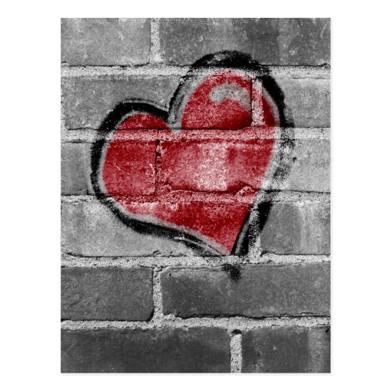 Graffiti Heart Postcard