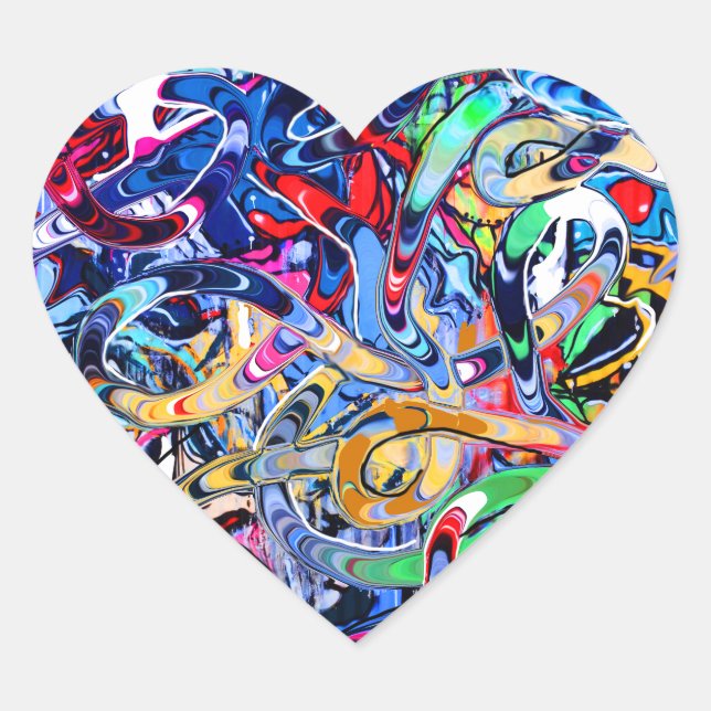 Graffiti Heart Sticker (Front)