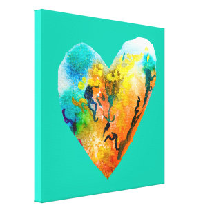 Handprint Heart Canvas