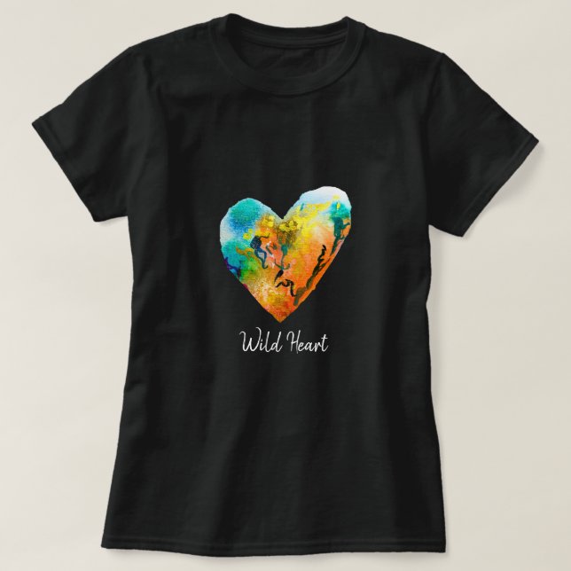 Graffiti heart watercolor art T-Shirt (Design Front)