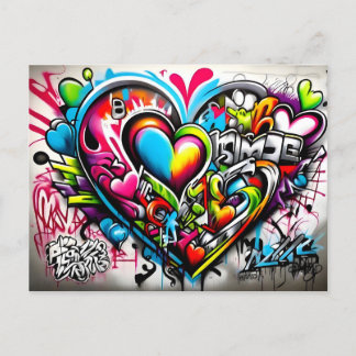 Graffiti Hearts # 6 Postcard