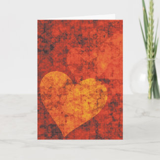 Graffiti Hearts Folded Greeting Card