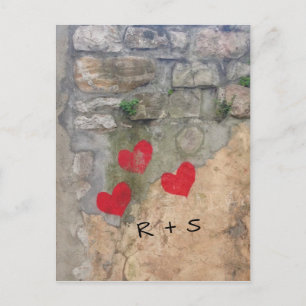 Graffiti Hearts Postcard