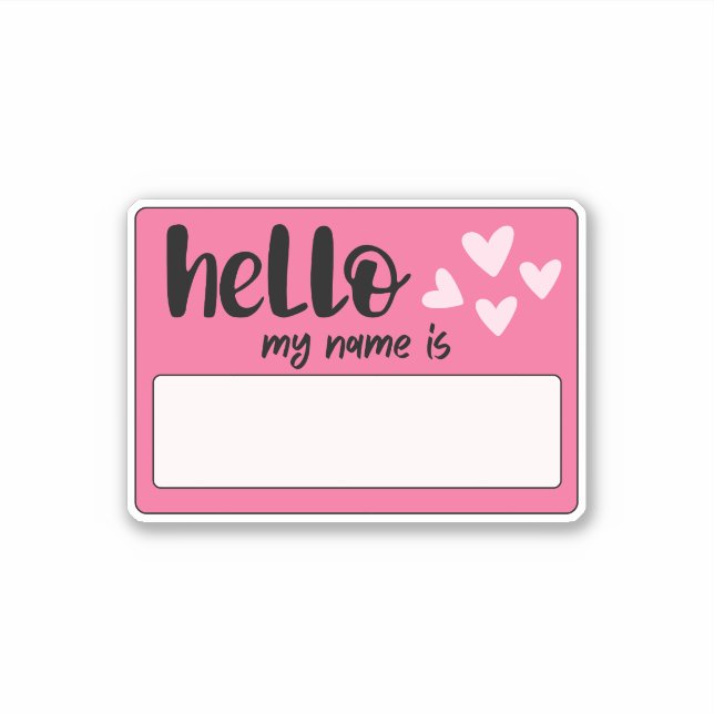 Graffiti Hello My Name Sticker (Front)