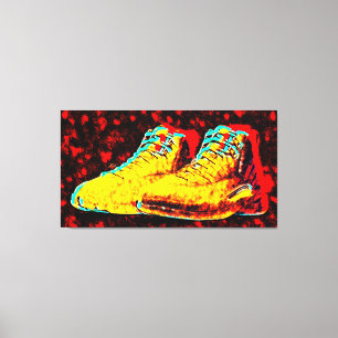 Graffiti High Sneakers New Art Oil Canvas Print