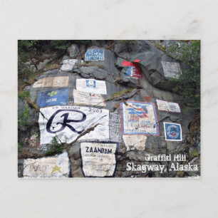 Graffiti Hill in Skagway, Alaska Postcard