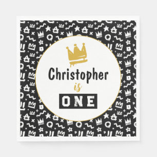 Graffiti Hip Hop Tags Black and Gold Rap Doodles Napkins