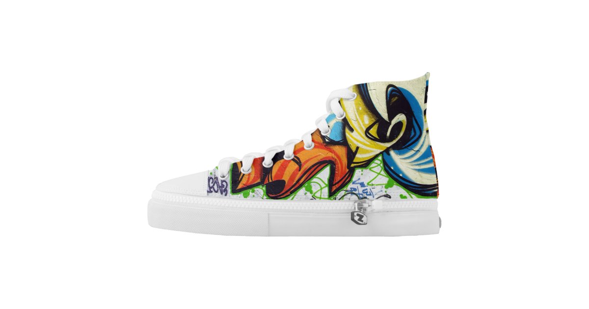 Graffiti HipHop Two Printed Shoes | Zazzle