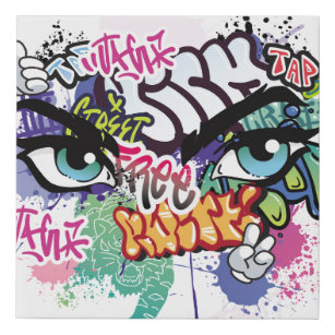 Letter N - Graffiti Street Art Style  Canvas Print for Sale by