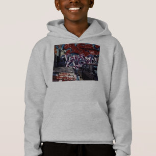 Graffiti in Gray Hoodie