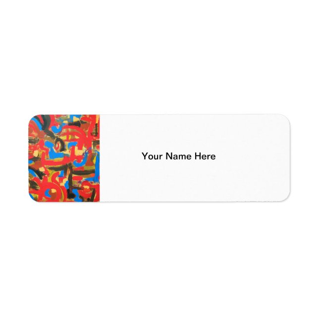 Graffiti In The Attic-Abstract Art Brushstrokes Label (Front)