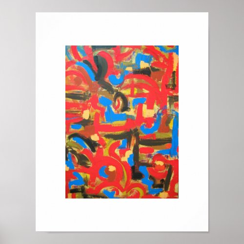 Graffiti In The Attic_Hand Painted Abstract Art Poster