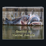 Graffiti in Vienna Austria 2024 Calendar<br><div class="desc">13 impressive photos taken at Donaukanal,  an area where artistic street art is welcome and it is not illegal there to spray on the walls Wien Österreich</div>