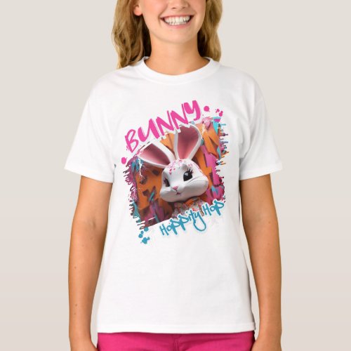 Graffiti_inspired Bunny Girl T_Shirt
