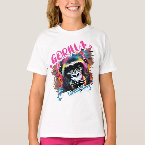Graffiti_inspired Gorilla Girl T_Shirt