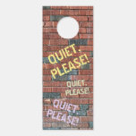 [ Thumbnail: Graffiti-Inspired "Quiet, Please!" + Brick Wall Door Hanger ]