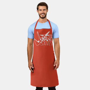 GRAFFITI JESUS SAVES CHRISTIAN APRON