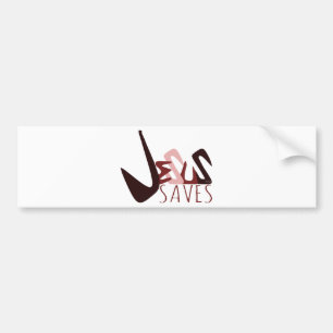 GRAFFITI JESUS SAVES in red Bumper Sticker