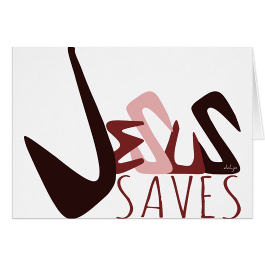 GRAFFITI JESUS SAVES in red Cards (Front Horizontal)