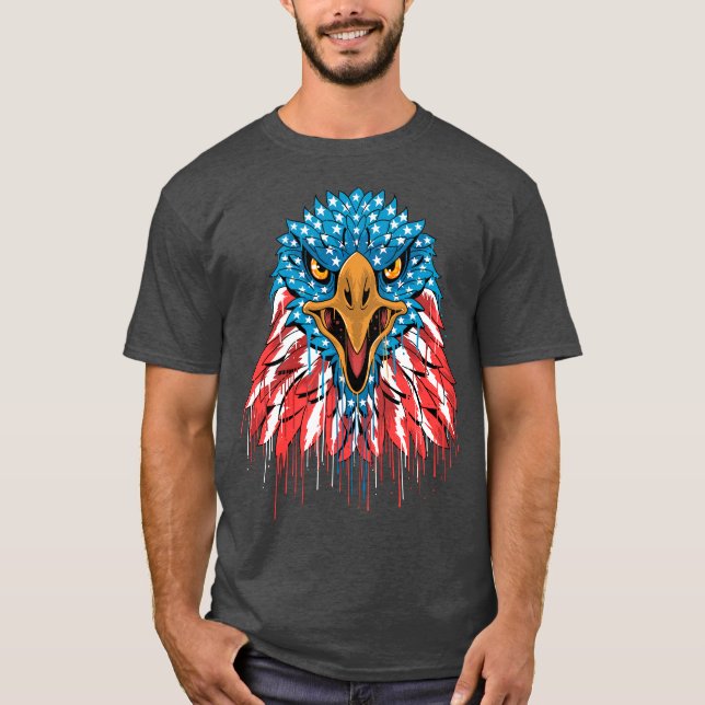 Graffiti July 4th Eagle T-Shirt (Front)