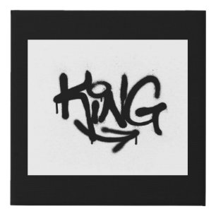 Graffiti King Faux Wrapped Canvas Print