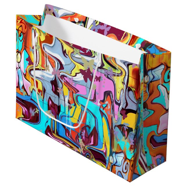 Graffiti Large Gift Bag (Front Angled)