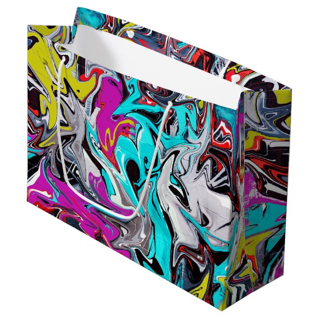Graffiti Large Gift Bag (Front Angled)