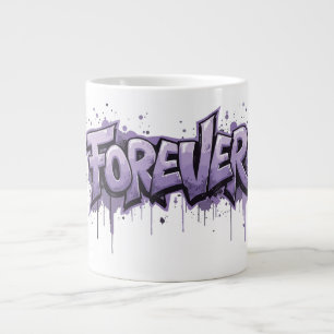 Graffiti Lavender Infinity "FOREVER" Giant Coffee Mug