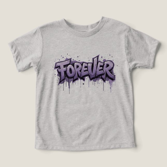Graffiti Lavender Infinity "FOREVER" Toddler T-shirt (Design Front)