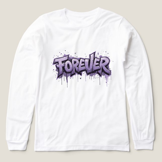 Graffiti Lavender Infinity "FOREVER" Tri-Blend Shirt (Design Front)