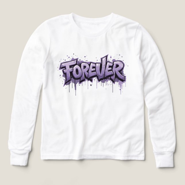 Graffiti Lavender Infinity "FOREVER" Tri-Blend Shirts (Design Front)