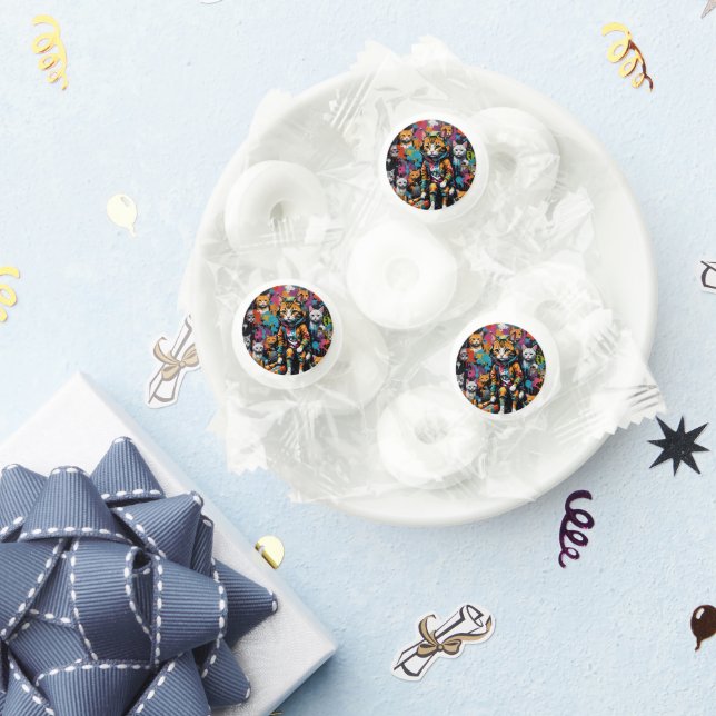 Graffiti Legend Street Cat Birthday Party Life Saver® Mints (Party)