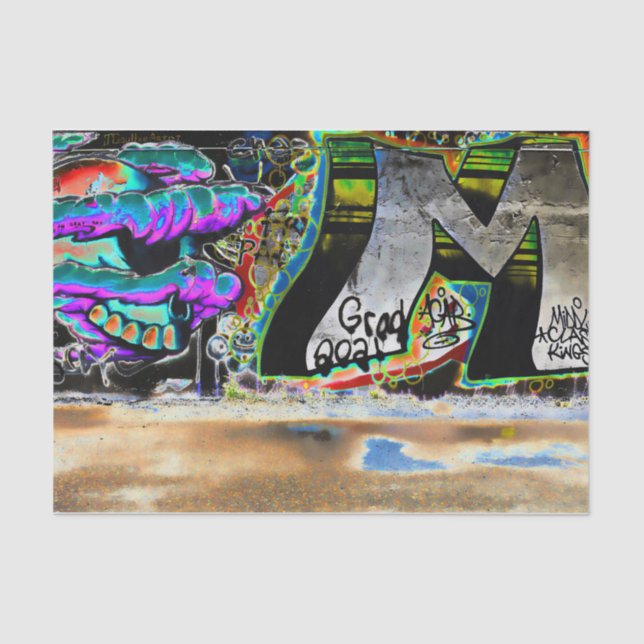 Graffiti Letter Urban Street Wall Art Tissue Paper (Front)
