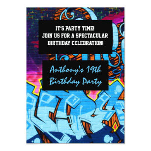 Graffiti Invitations Templates 4