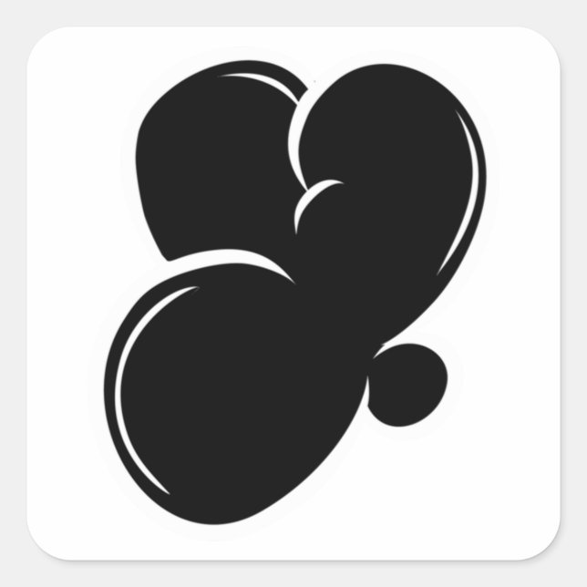 Graffiti letters square sticker (Front)