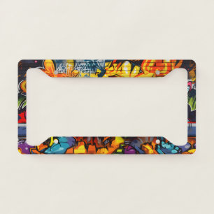 Graffiti License Plate Frame