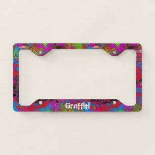 Graffiti License Plate Frame