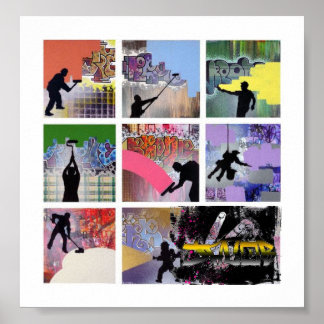 Graffiti line poster